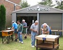 Men working shed
